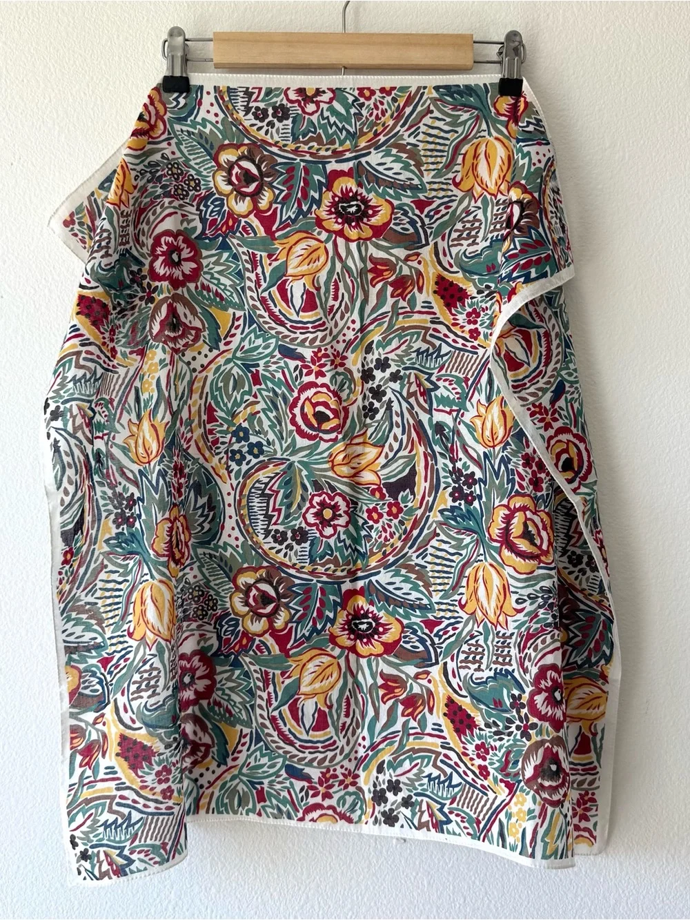 Square Floral Print Scarf